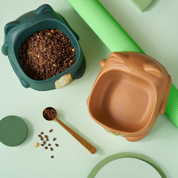 Pet Food Bowl Anti-Choking Cat Feeder Bowl Cat Neck Protection Food Bowl Raised Pet Cat Dog Food Bowls, Pet Food Bowls With Anti Slip Rubbers, Anti-Vomiting Prevent Choking - Image 4