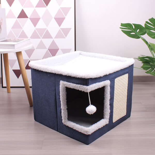 Cloth Cube Cat Nest Foldable - Image 4