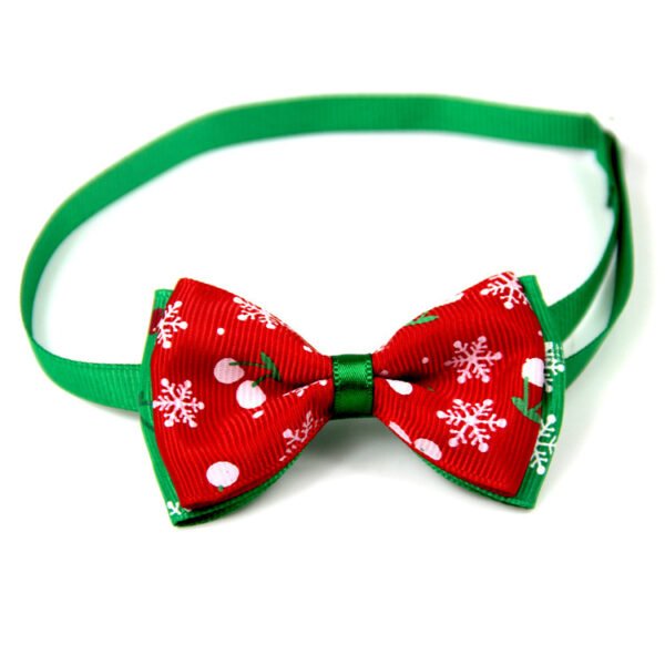 1 Pieces Cute Christmas Pet Supplies Handmade Ribbon Dog Bow Ties 8 Colors Cat Neck Tie Dog Accessories - Image 5