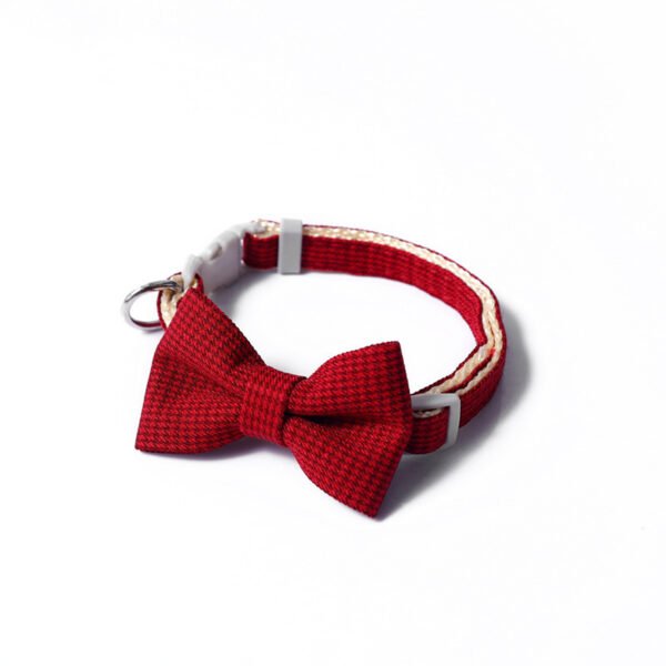 Pet Collar Houndstooth Bow Collar - Image 5