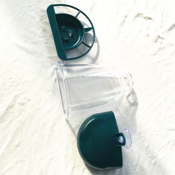 Transparent Plastic Suspension Type Automatic Bird Feeder With Cover - Image 5