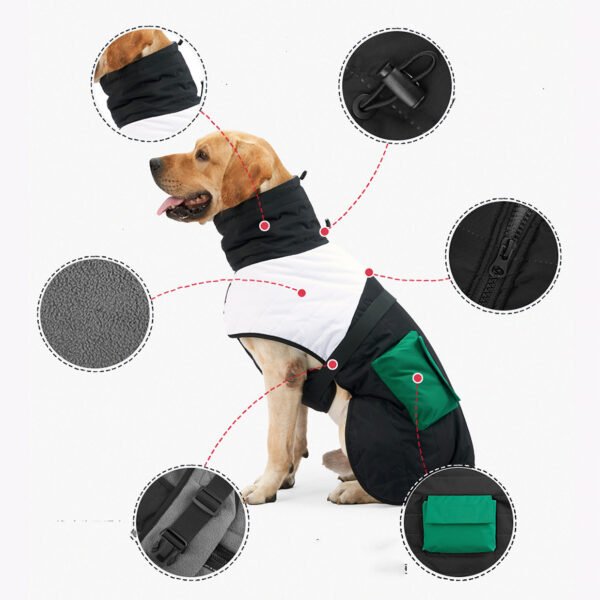 Pet Dog Clothes Winter Thickened Warm Dog Padded Winter Coat - Image 4