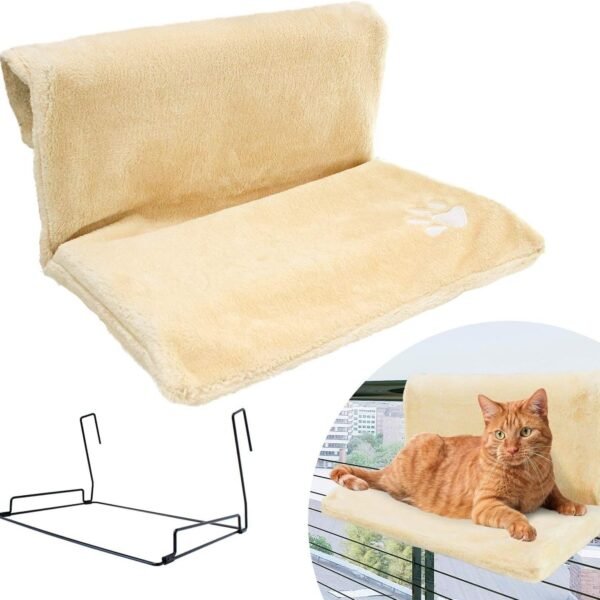 Plush L-shaped Cat Hammock Hanging Cat Nest Pet Products - Image 2