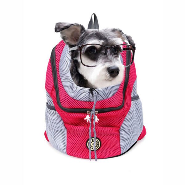 Pet Dog Carrier Bag Carrier For Dogs Backpack Out Double Shoulder Portable Travel Backpack Outdoor Pet Dog Carrier Bag Mesh - Image 3
