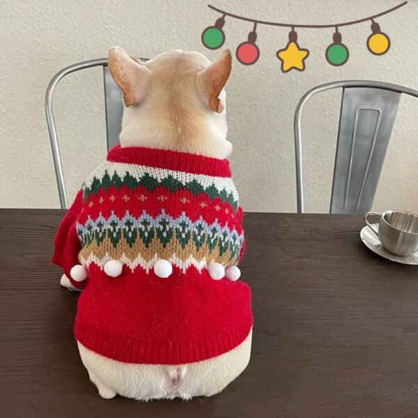 Pet Christmas Sweater Dog Cat Fight - Image 2
