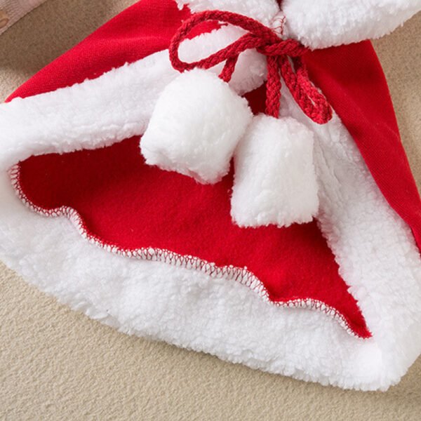 Cat Christmas Outfits, Dog Cat Santa Claus Outfit, Soft And Thick Xmas Cape With Hat - Image 6