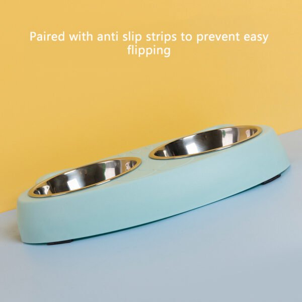 Pet Double Bowls, Stainless Steel Pet Food Water Bowl - Image 9
