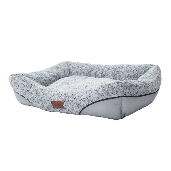 Swirl Rose Velvet Dog Beds For Small Medium Dogs Removable Cushion Calming Dog Sofa Beds Anti-Anxiety Machine Washable Cat Beds - Image 2