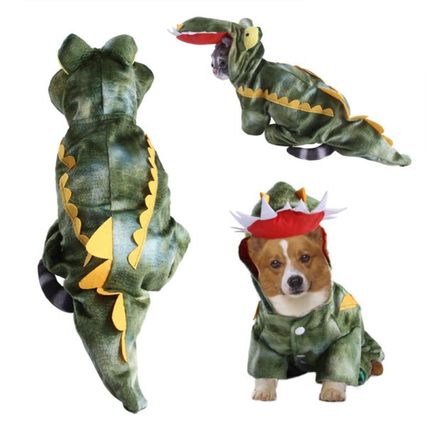 Pet Clothes Coral Velvet Puppy Clothing Cartoon Elk Cow Dog Dog Transfiguration - Image 3