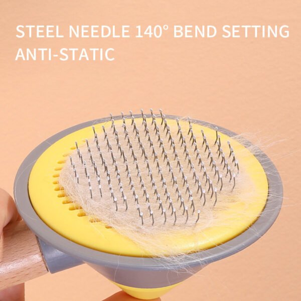 OneKey Pet Hair Remover Comb Pet Comb Grooming Brush Pet Hair Cleaner Brush Cat Shedding Brush Self Cleaning Slicker For Long & Short Hair Cats And Dogs - Image 6