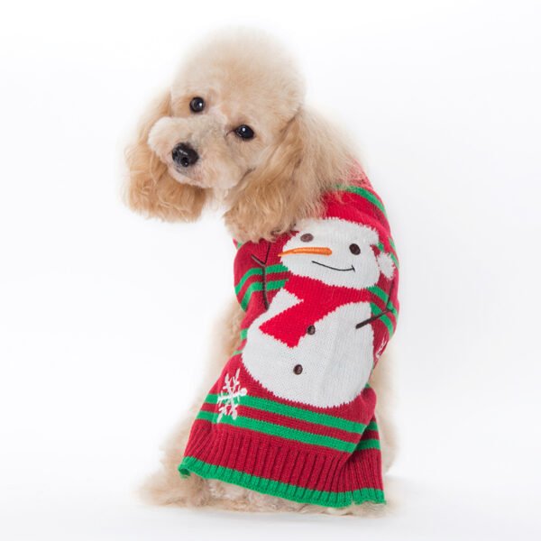 Pet dog clothes christmas pompom christmas small - Image 4