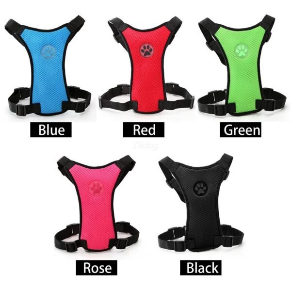 Dog supplies Breathable mesh chest straps Pet car safety chest back - Image 2