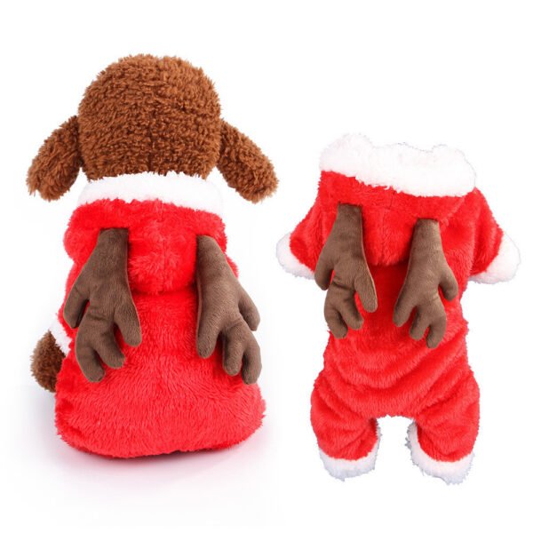Pet Clothes Coral Velvet Puppy Clothing Cartoon Elk Cow Dog Dog Transfiguration