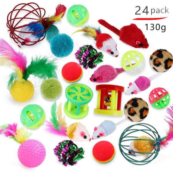 Pet Cat Toy Set 21 Pieces Of Cat Channel Funny Cat Stick - Image 8