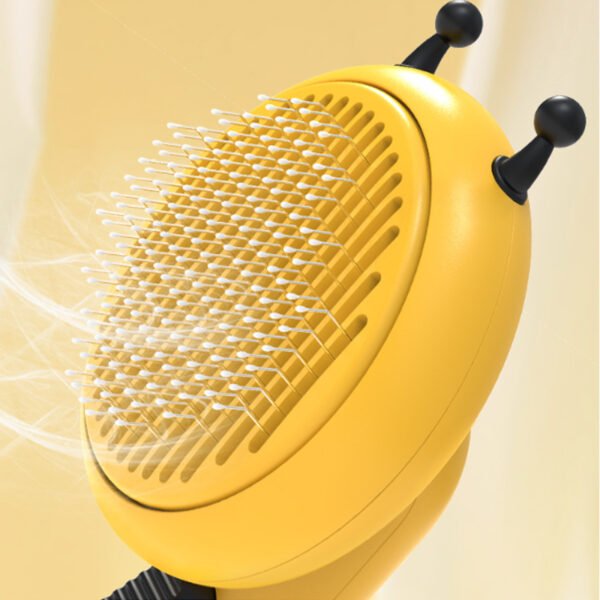 Little Bee Pet Needle Comb Cat Comb One Button Washing Artifact Pet Comb Hair Removal Pet Washing Brush Little Bee Pet Hair Removal Brush Comb - Gentle And Effective Grooming Tool For Dogs And Cats - Image 6