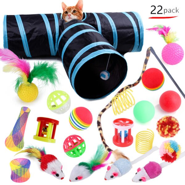Cat Toy Set Funny Cat Assembled Toys Cat Tunnel Pet Supplies - Image 3