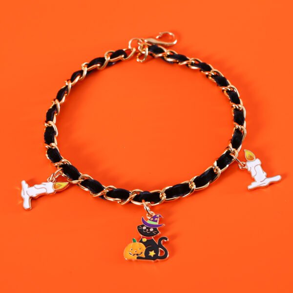 Pet Halloween Collar Velvet Dripping Bat Accessories - Image 3