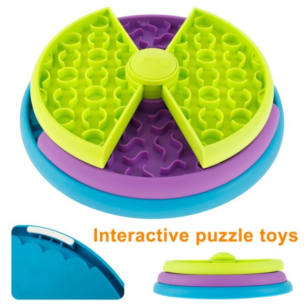 Slow Food Bowl Anti Choking Cat Bowl Dog Basin Puzzle Feeder Healthy Pet Rotating Game Board Pet Products - Image 2