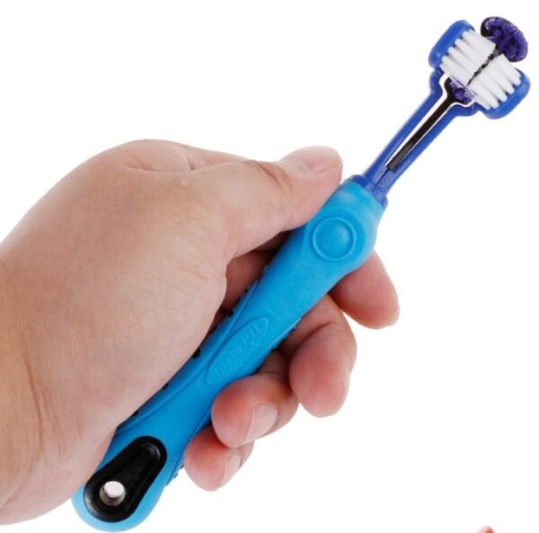 1 random color toothbrush pet plush dog brush in addition to bad breath tartar dental care dog cat cleaning supplies - Image 3