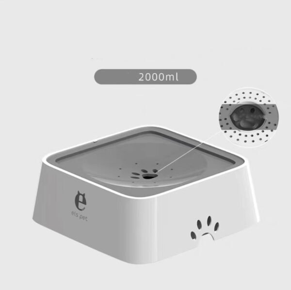 2L Cat And Dog Basin With Floating Bowl Anti-overflow Slow Water Inlet Distributor - Image 4