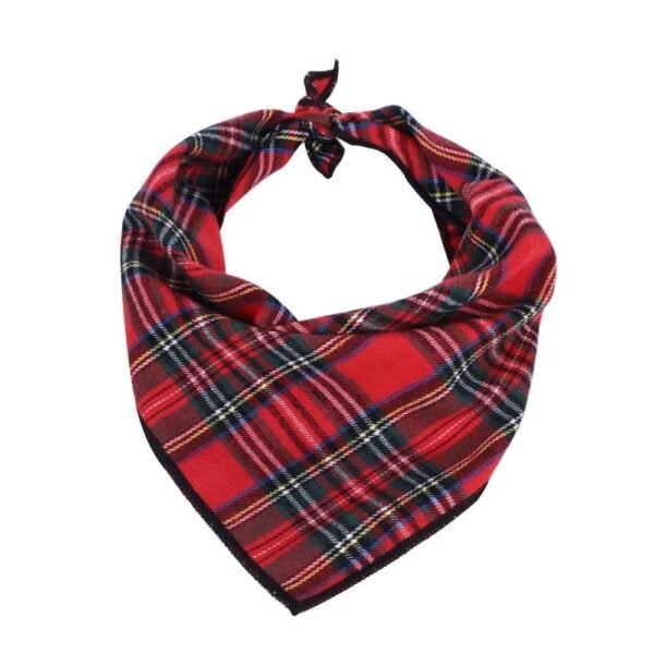 Christmas Triangle Pet Towel Santa Deer Print Dog Scarf Collar Holiday Decorative Bib For Pets - Image 4