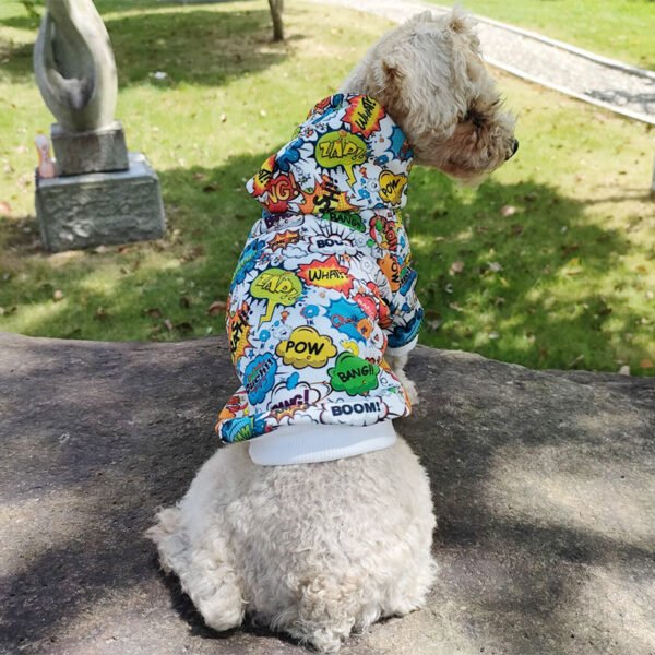 Dog clothes net red same graffiti print pet clothes letter pet Hoodie - Image 2