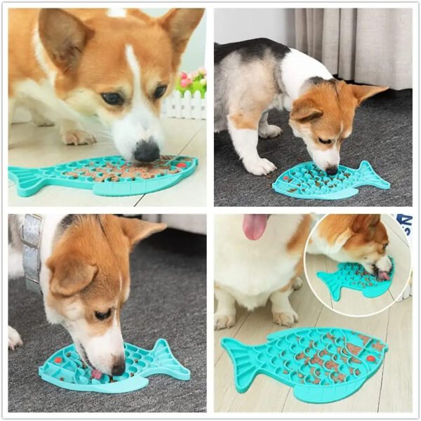 Silicone Lick Mat For Pet Dogs Slow Food Plate Rice Bowl For Small Medium Dog Anti Gulping Choking Feeder Puppy Treat Dispenser - Image 3