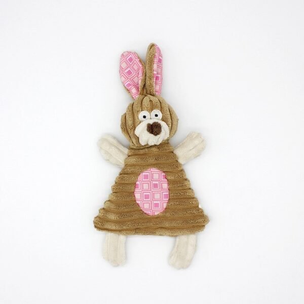 Pet Toy Donkey Shape Corduroy Chew Toy For Dogs Puppy Squeaker Squeaky Plush Bone Molar Dog Toy Pet Training Dog - Image 6