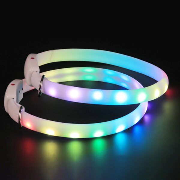 USB Rechargeable Pet Dog LED Glowing Collar Pet Luminous Flashing Necklace Night Safety Collar - Image 5