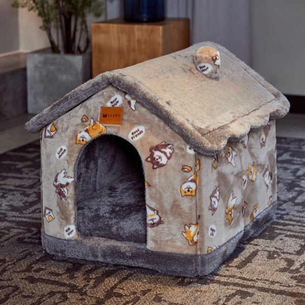 Foldable Dog House Pet Cat Bed Winter Dog Villa Sleep Kennel Removable Nest Warm Enclosed Cave Sofa - Image 6