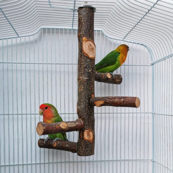 Parrot Bird Wood Stand Pole Toy - Image 5