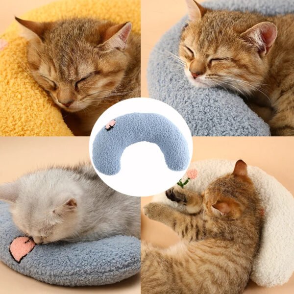 Little Pillow For Cats Fashion Neck Protector Deep Sleep Puppy U-Shaped Pillow - Image 4