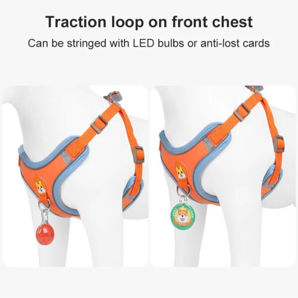 New Dog Leash And Harness Set Pet Dog Harness And Leash Set Adjustable Puppy Cat Harness Vest Reflective Walking No Pull Lead Leash For Small Dogs Chihuahua - Image 7