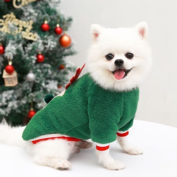 Pet Plus Velvet Christmas Print Sweater - Image 3