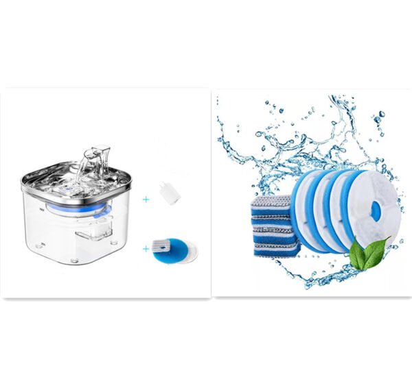 Pet Cat Dog Stainless Steel Automatic Circulation Water Dispenser Intelligent Fountain Pets Accessories - Image 9