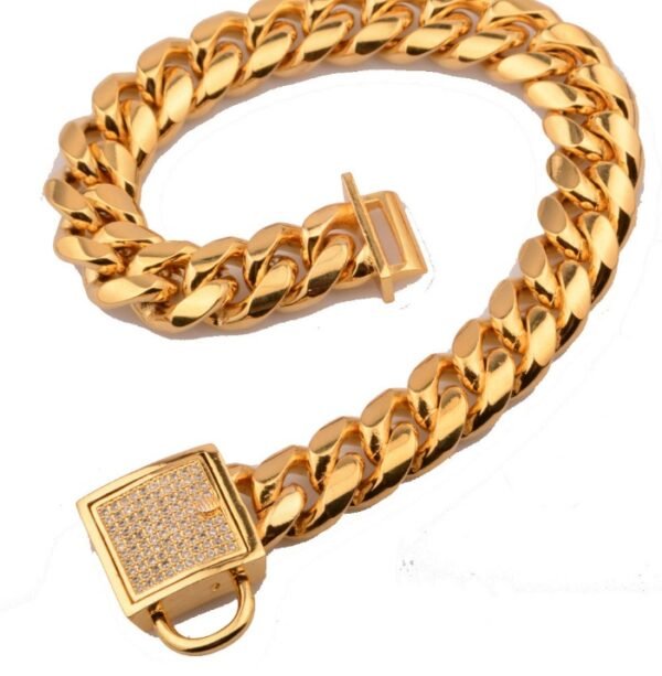 Stainless steel titanium steel gold encryption chain - Image 4