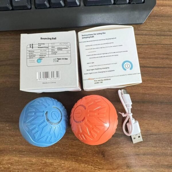 Pets Electric Jumping Ball Automatic Dog-teasing Luminous Training Ball Toys For Dogs Resistance - Image 7