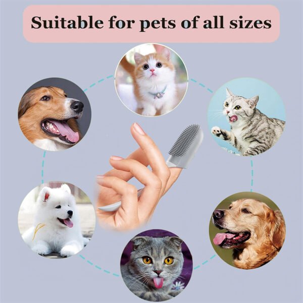 Dog Tooth Cleaning Brush Care Finger Wrap Cat Dog Oral Cleaning Toothbrush Tool Silicone Dog Cat Finger Toothbrush Supplies Pet Products - Image 2