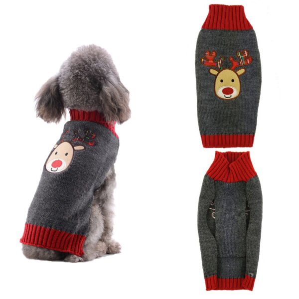 Pet dog clothes christmas pompom christmas small - Image 3