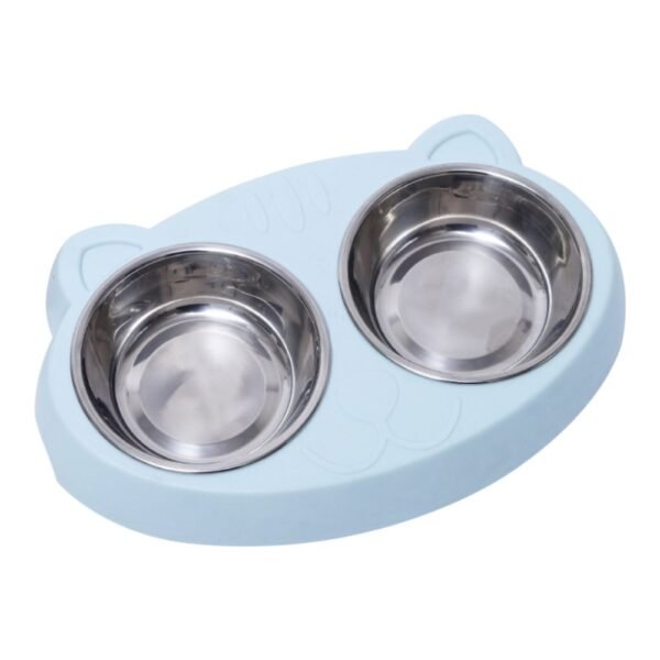 Dog Bowls Double Dog Water And Food Bowls Stainless Steel Bowls With Non-Slip Resin Station, Pet Feeder Bowls For Puppy Medium Dogs Cats - Image 9