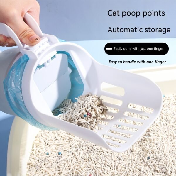 Widen Cat Litter Shovel Scoop With Refill Bags Large Cat Litter Box Self Cleaning Waste Bin System - Image 7