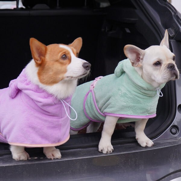 Pet Bathrobe Cat Dog Bath Towel Super Absorbent Microfiber Shower Cleaning Towel - Image 3