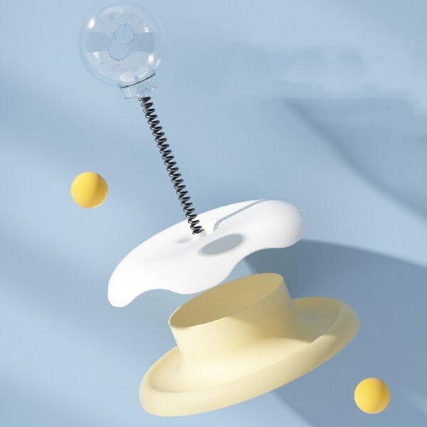 Cat Leakage Food 2 In 1 Toys Turntable Ball Toys Kitten Funny Cat Training Spring Ball Cat Supplies Pet Products - Image 6