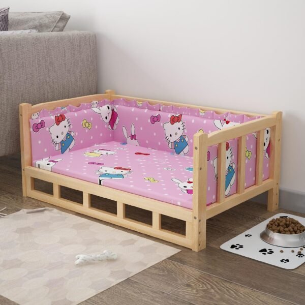 Bed Summer Wooden Bed Pet Dog Bed - Image 5