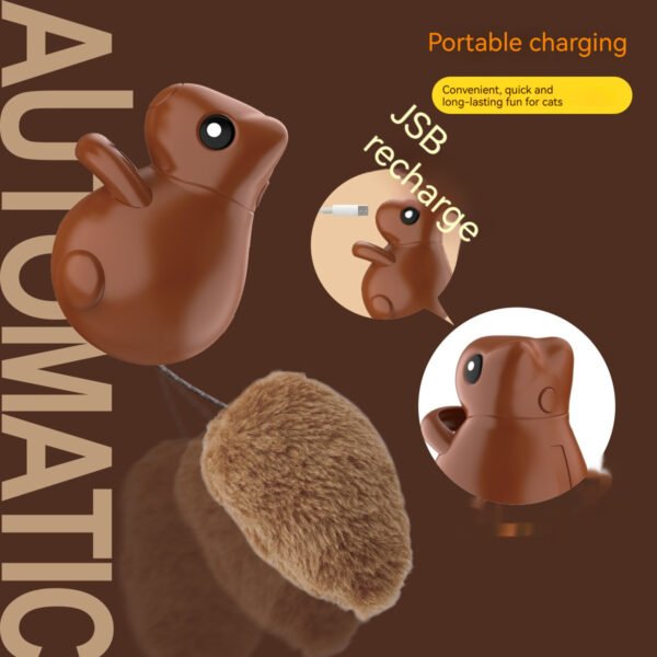 Smart Cat Teaser Toy Squirrel USB Charging - Image 3