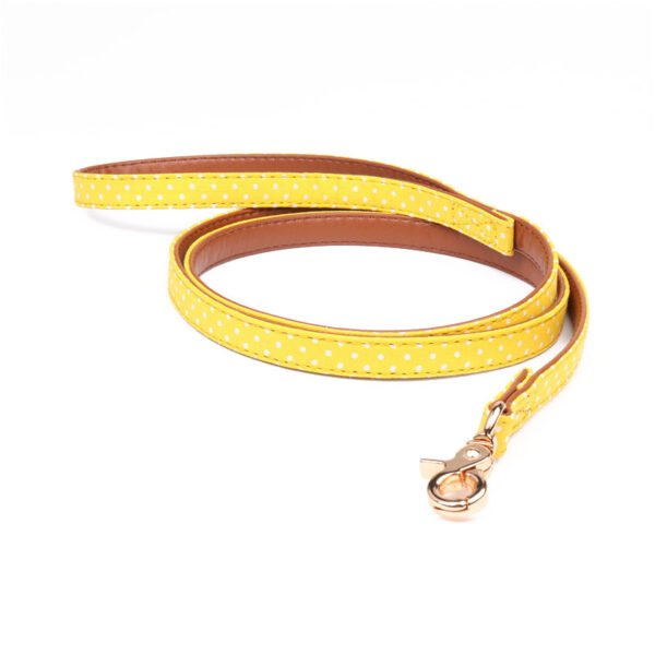 Polka Dot Dog Triangle Scarf Collar Leash Pet Pu Dog Leash - Image 3