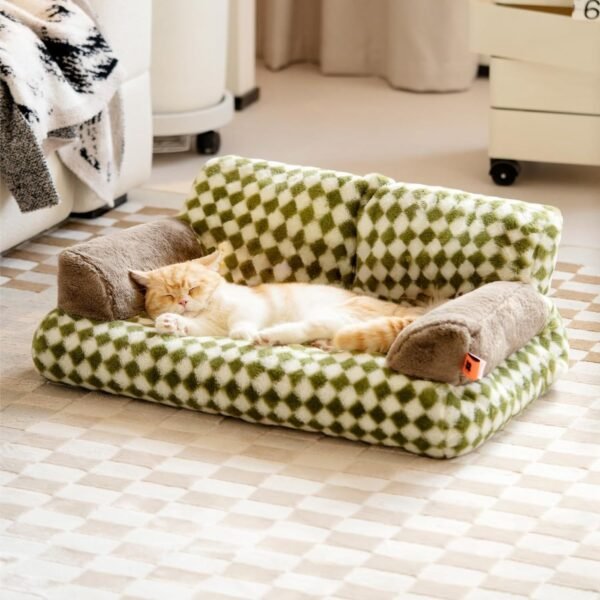 Fluffy Cat Couch  Washable Pet Couch Bed For Cats And Small Dogs Up To Non-Slip Dog Beds - Image 9