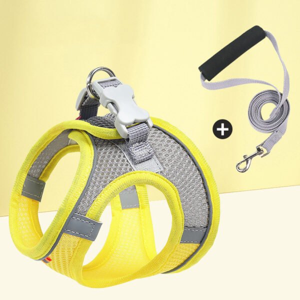 Pet Mesh Chest Harness Dog Go Out Reflective Leash - Image 5