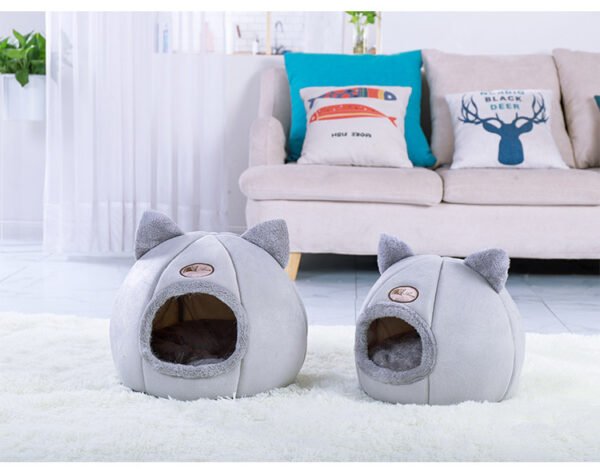 Semi-enclosed warm and fluffy pet nest - Image 5