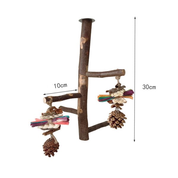 Parrot Bird Wood Stand Pole Toy - Image 8